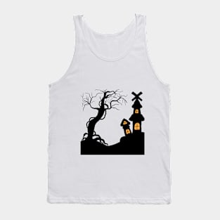 Abandoned house, scary face Tank Top